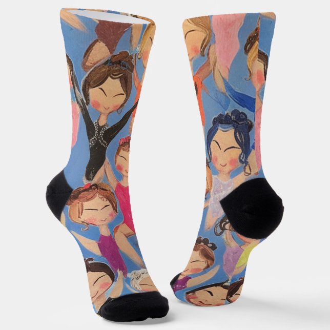 Gymnastik farbiges Mustergeschenk Socken (Gewinkelt)