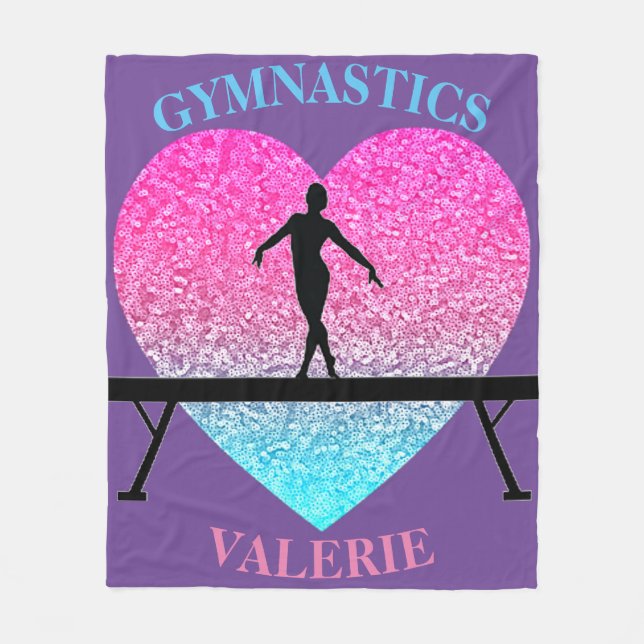 Gymnastik Fleece Blanket mit dem Namen Gymnast (Vorderseite)