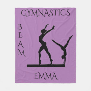 Gymnastik Fleecedecke mit personalisiertem Namen.