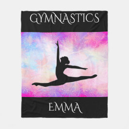 Gymnastik Fleecedecke mit personalisiertem Namen.
