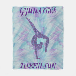 GYMNASTIK "FLIPPIN FUN" FLEECE BLANKET.