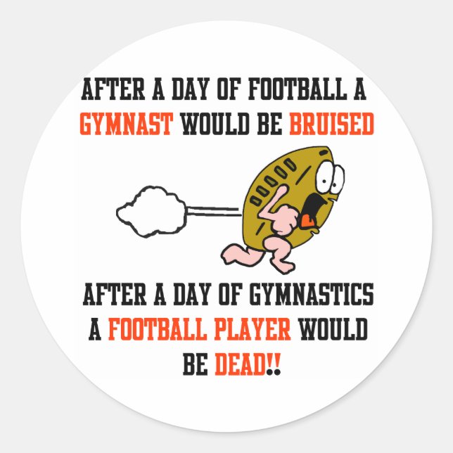 Gymnastik Football Runder Aufkleber (Vorderseite)
