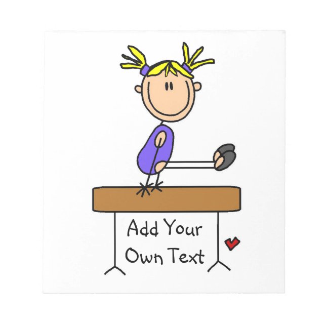 Gymnastik für die eigene Blondine Notizblock (Vorderseite)