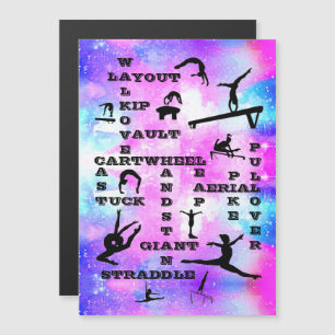 Gymnastik für Mädchen - Magnetkarte