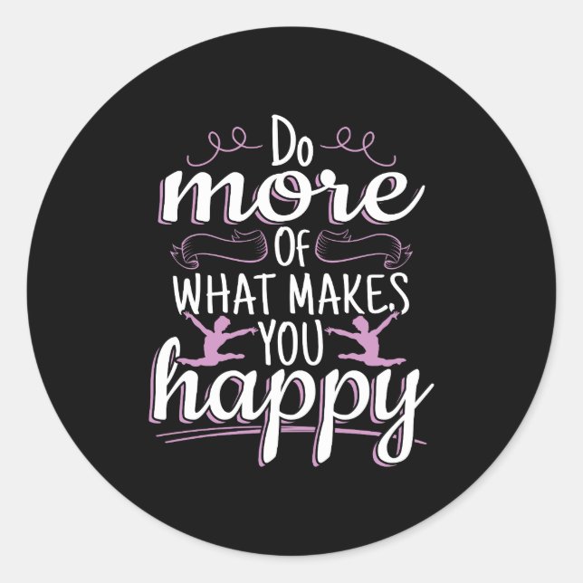 Gymnastik für Mädchen - Motivierend Glücksangebot Runder Aufkleber (Vorderseite)