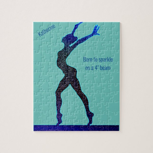 Gymnastik Geboren zu Sparkle auf Beam Puzzle (Vertikal)