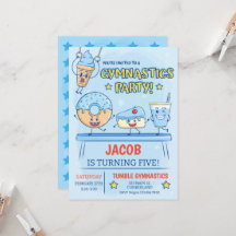 Gymnastik Geburtstag Einladung Junge