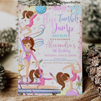 Gymnastik Geburtstag Einladung Party Gymnastik