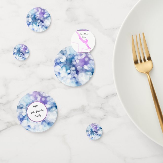 Gymnastik Geburtstag Uneven Bars Wasserfarbe Konfetti (Gruppe)