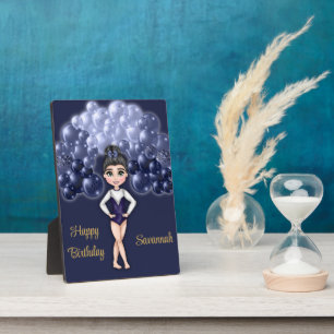 Gymnastik Geburtstagsparty mit Blue Balloon Arch Fotoplatte