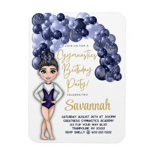 Gymnastik Geburtstagsparty mit Blue Balloon Arch Magnet