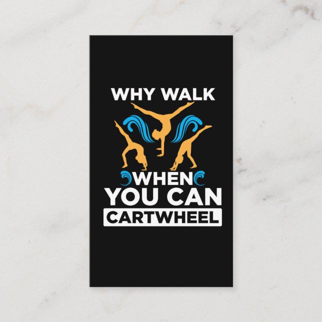 Gymnastik Girl Acrobatique Sport Trainingstraining Visitenkarte (Vorderseite)