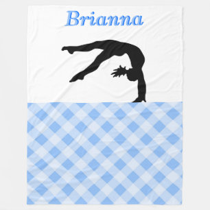 Gymnastik Girl Blissful in Blue Personalisiert Fleecedecke