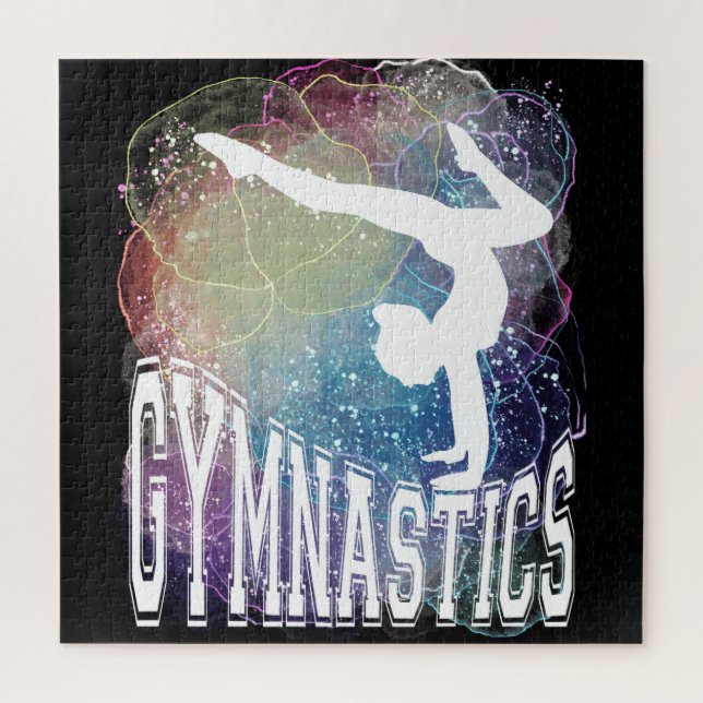 Gymnastik Girl Handstand Wasserfarbe Puzzle (Vertikal)