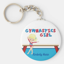 Gymnastik Girl Niedlich Blonde Gymnast Personalisi Schlüsselanhänger