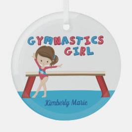 Gymnastik Girl Niedlich Custom Gymnast Weihnachten Ornament Aus Glas