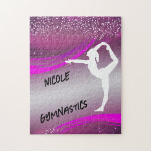Gymnastik Girl Personalisiert Jigsaw Puzzle