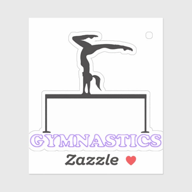 Gymnastik Girls Balance Beam Aufkleber (Blatt)