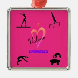 Gymnastik Girls Hot Pink Keramik Ornament Aus Metall