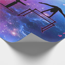 Gymnastik Girls Pink & Blue Wrapping Paper Geschenkpapier