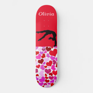 Gymnastik Girls Valentine's Hearts Skateboard