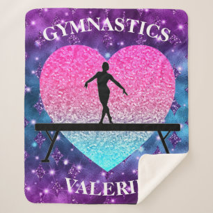 Gymnastik Glam Sherpa Blanket w/ Name Gymnast Sherpadecke