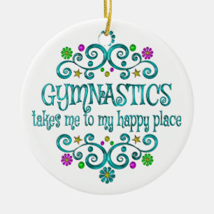 Gymnastik glücklicher Ort Keramik Ornament