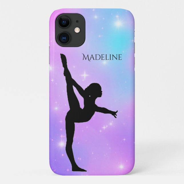 Gymnastik Gradient Phone Case mit Gymnast (Rückseite)