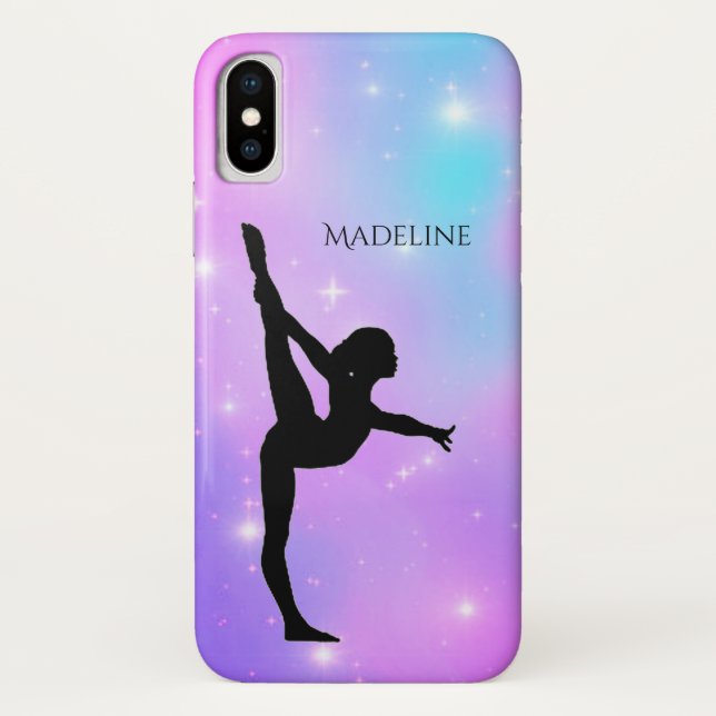 Gymnastik Gradient Phone Case mit Gymnast (Rückseite)