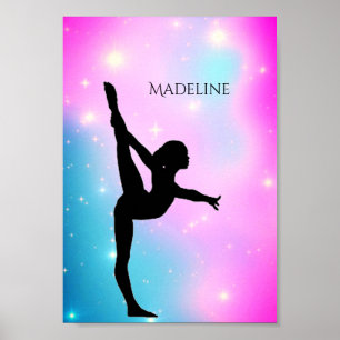 Gymnastik Gradient Poster mit dem Namen Gymnast