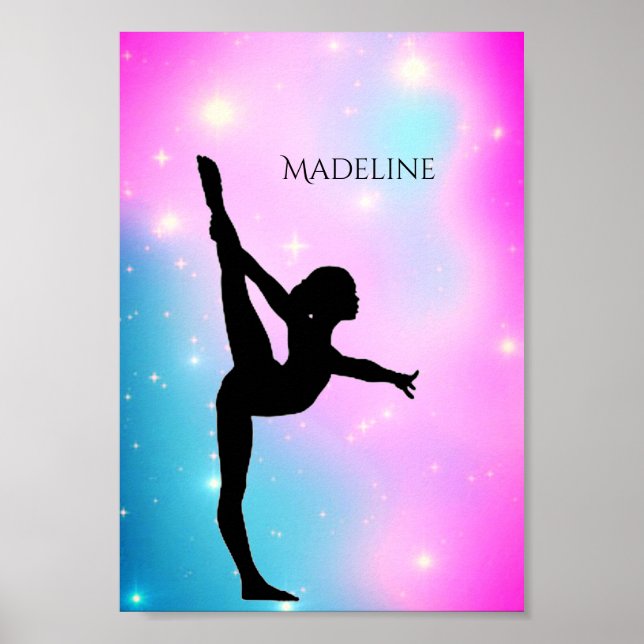 Gymnastik Gradient Poster mit dem Namen Gymnast (Vorne)