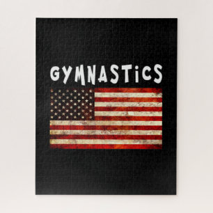 Gymnastik Grunge American USA Flag Puzzle