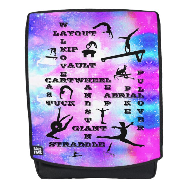 Gymnastik Gymnast Crosswords Rucksack (Vorderseite)