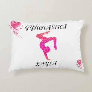 Gymnastik Gymnast & Herz personalisiert Dekokissen