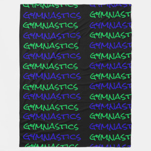 Gymnastik Gymnast Typografie Fleece Blanket