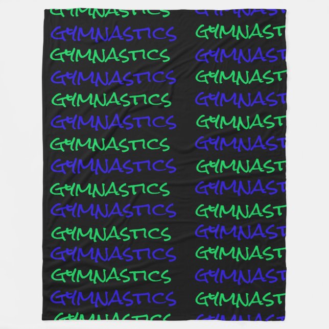 Gymnastik Gymnast Typografie Fleece Blanket (Vorderseite)