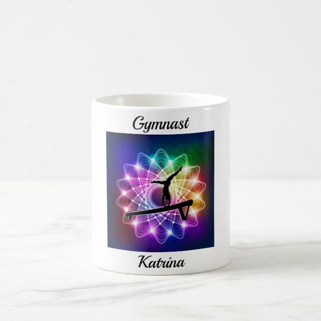 Gymnastik Gymnastik Balancebrage personalisierte M Kaffeetasse (Mittel)
