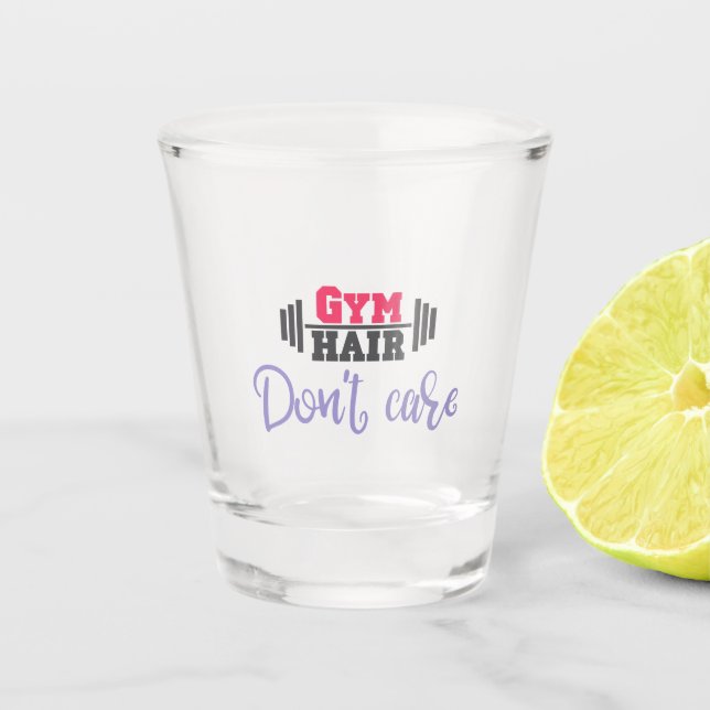 Gymnastik Haar Keine Sorge Schnapsglas (Vorderseite)
