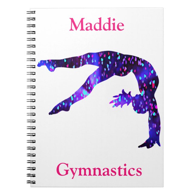 Gymnastik Handspring Notebook Notizblock (Vorderseite)