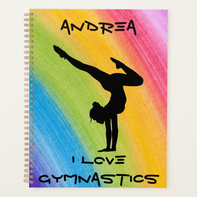 Gymnastik Handstand Rainbow Funky Sketch Planer (Vorderseite)
