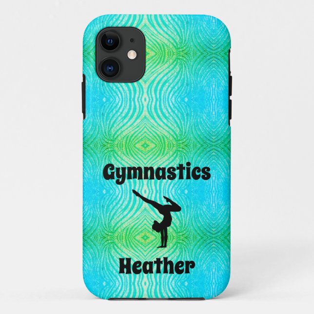 Gymnastik Handy Case - Personalisiert (Rückseite)