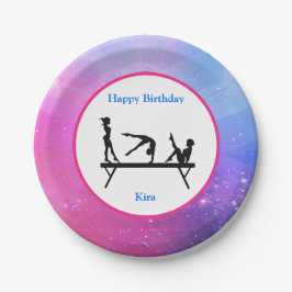 Gymnastik "Happy Birthday" Balance Beam Pappteller