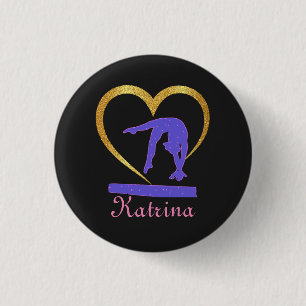 Gymnastik Herz des Goldenen Turniers Button