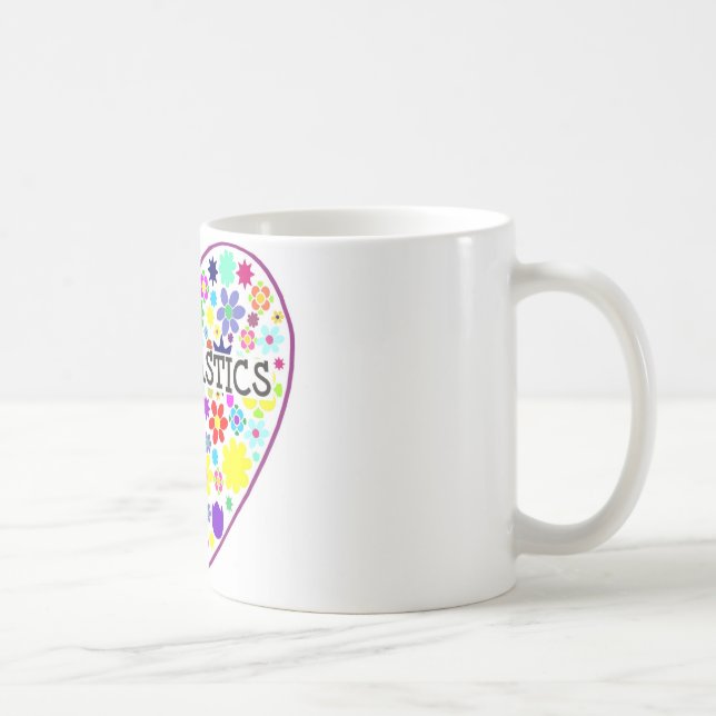 Gymnastik-Herz mit Blumen Tasse (Rechts)