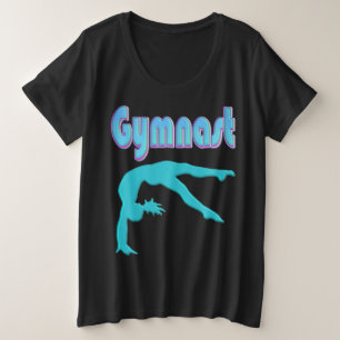 Gymnastik Hinterhand Ausstieg Aquamarin Große Größe T-Shirt