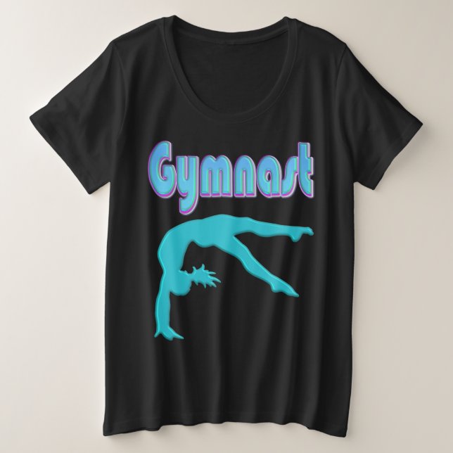Gymnastik Hinterhand Ausstieg Aquamarin Große Größe T-Shirt (Design vorne)