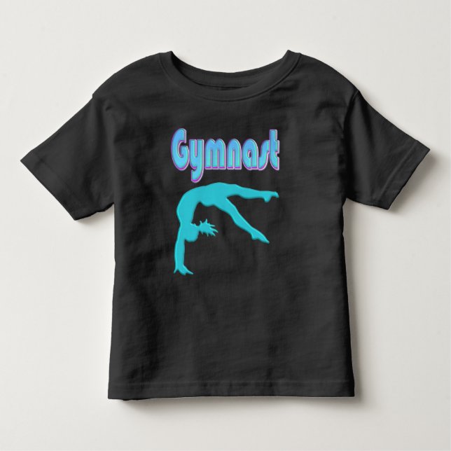 Gymnastik Hinterhand Ausstieg Aquamarin Kleinkind T-shirt (Vorderseite)