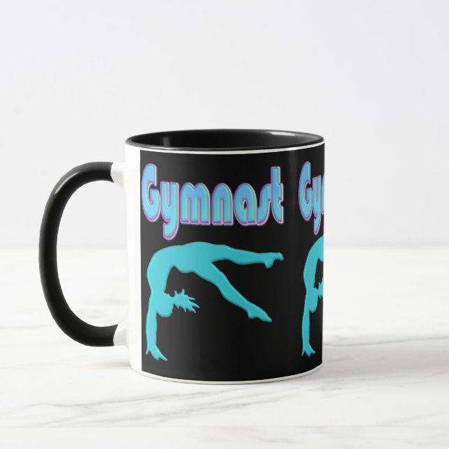Gymnastik Hinterhand Ausstieg Aquamarin Tasse (Links)