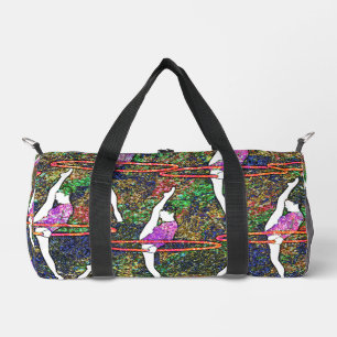 Gymnastik Hula Hoop Tanz buntes Muster Geschenk Duffle Bag