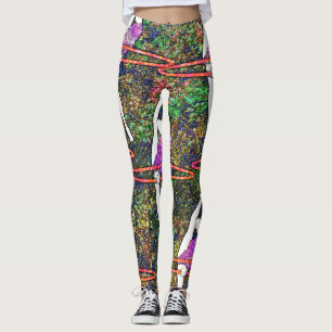 Gymnastik Hula Hoop Tanz buntes Muster Geschenk Leggings